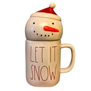 Rae Dunn Let it Snow two piece snowman mug NWOT never used.